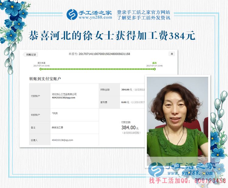 巧手營造美麗，河北承德的美容師徐女士，在家兼職做手工活賺錢(圖1)